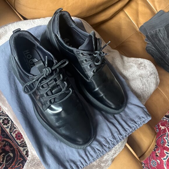 Authentic Hogan Interactive Men’s Black Leather Sneakers — Luxury Italian Design - Picture 4 of 4